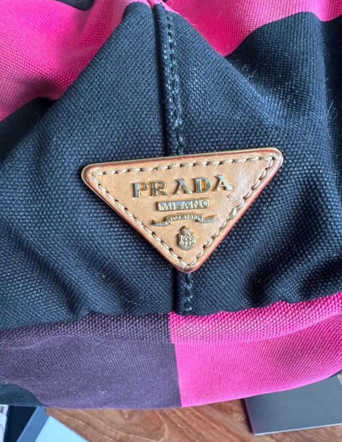 Prada Canapa Multicolour Tote Bag
