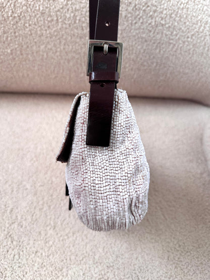 Fendi Archive Pink Full Beaded Sequin Baguette