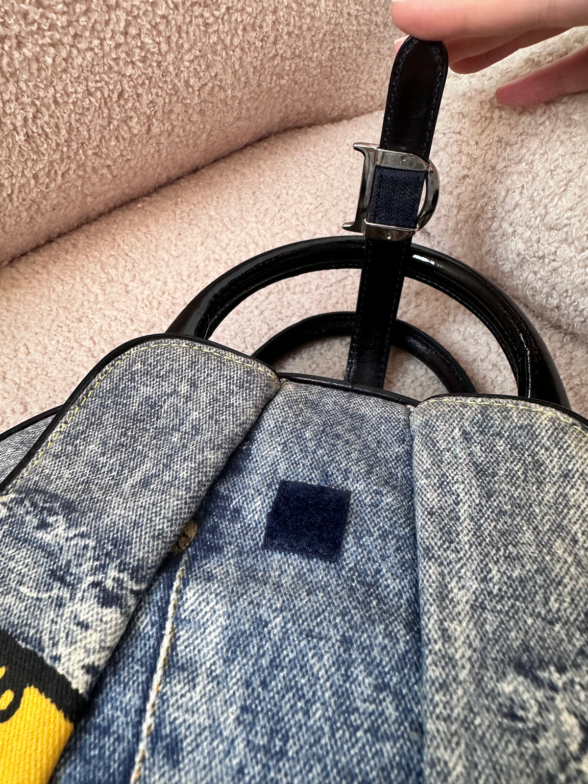 Dior John Galliano “Miss Diorella” Speedway Denim Bowler Bag