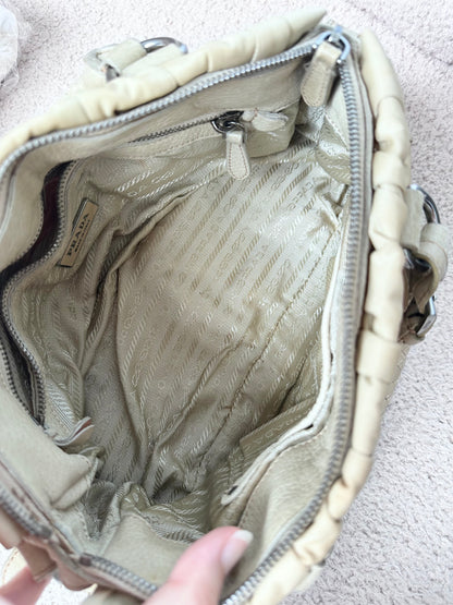Prada Two Way Gather Nylon Tessuto Bag
