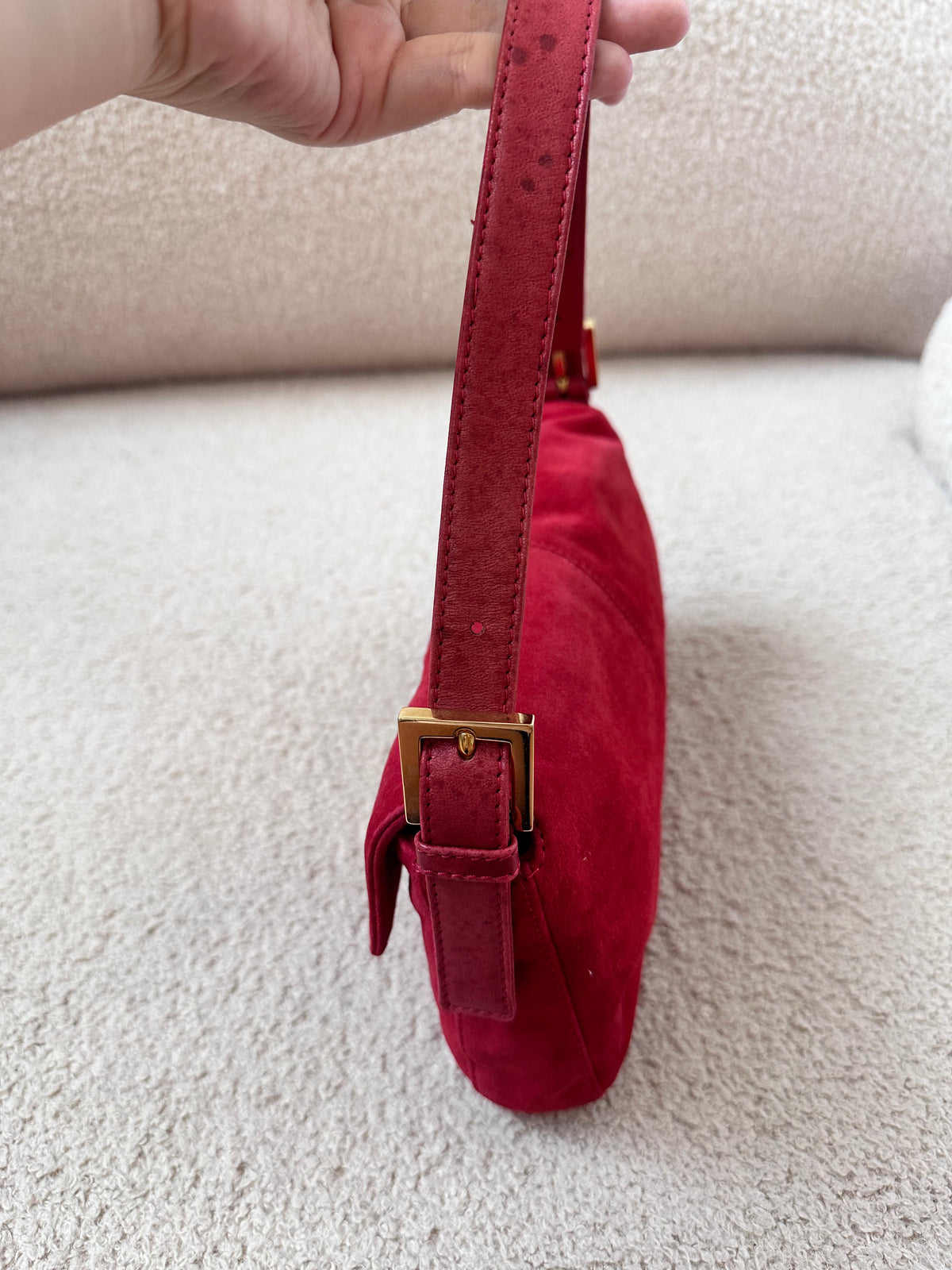 Fendi Glitter FF Gold Buckle Baguette