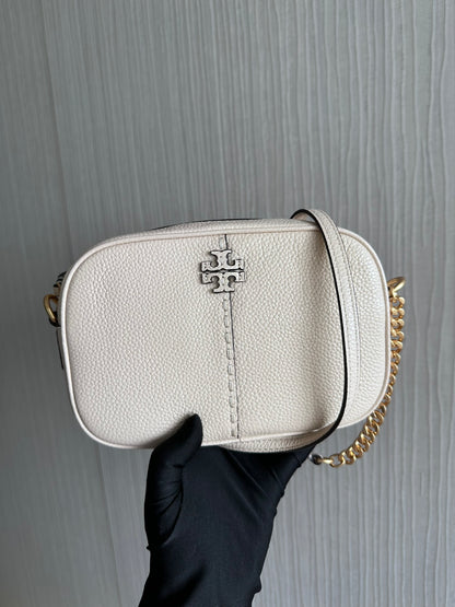Tory Burch McGraw Camera Crossbody Bag Cream Beige