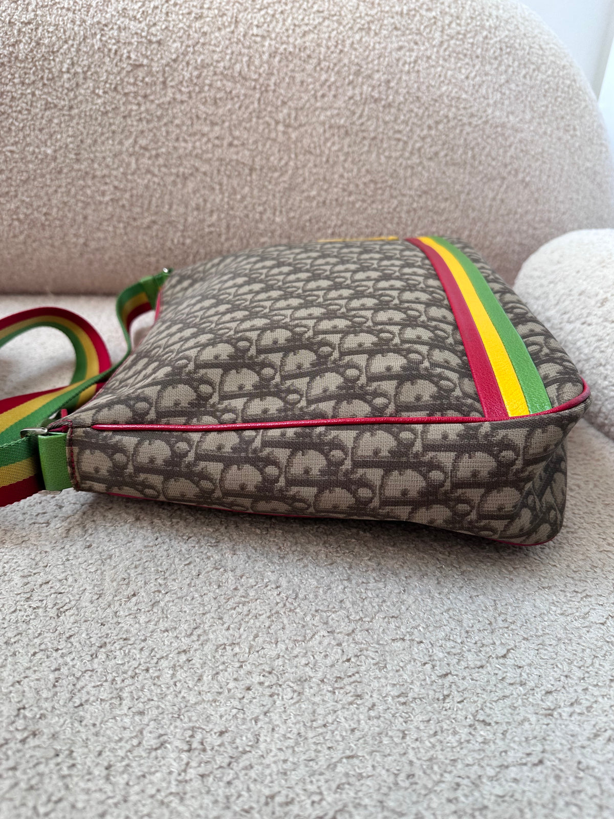 Dior Rasta 2004 John Galliano Rainbow Messenger Crossbody Bag
