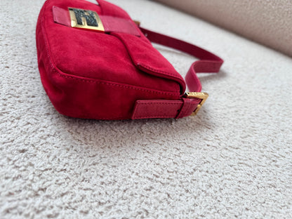 Fendi Glitter FF Gold Buckle Baguette