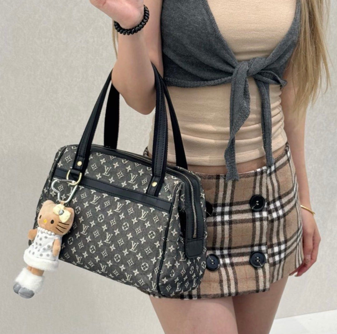 Louis Vuitton Denim Mini Lin Josephine Boston Bag PM