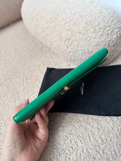 Yves Saint Laurent YSL Cabas Leather Wallet Clutch