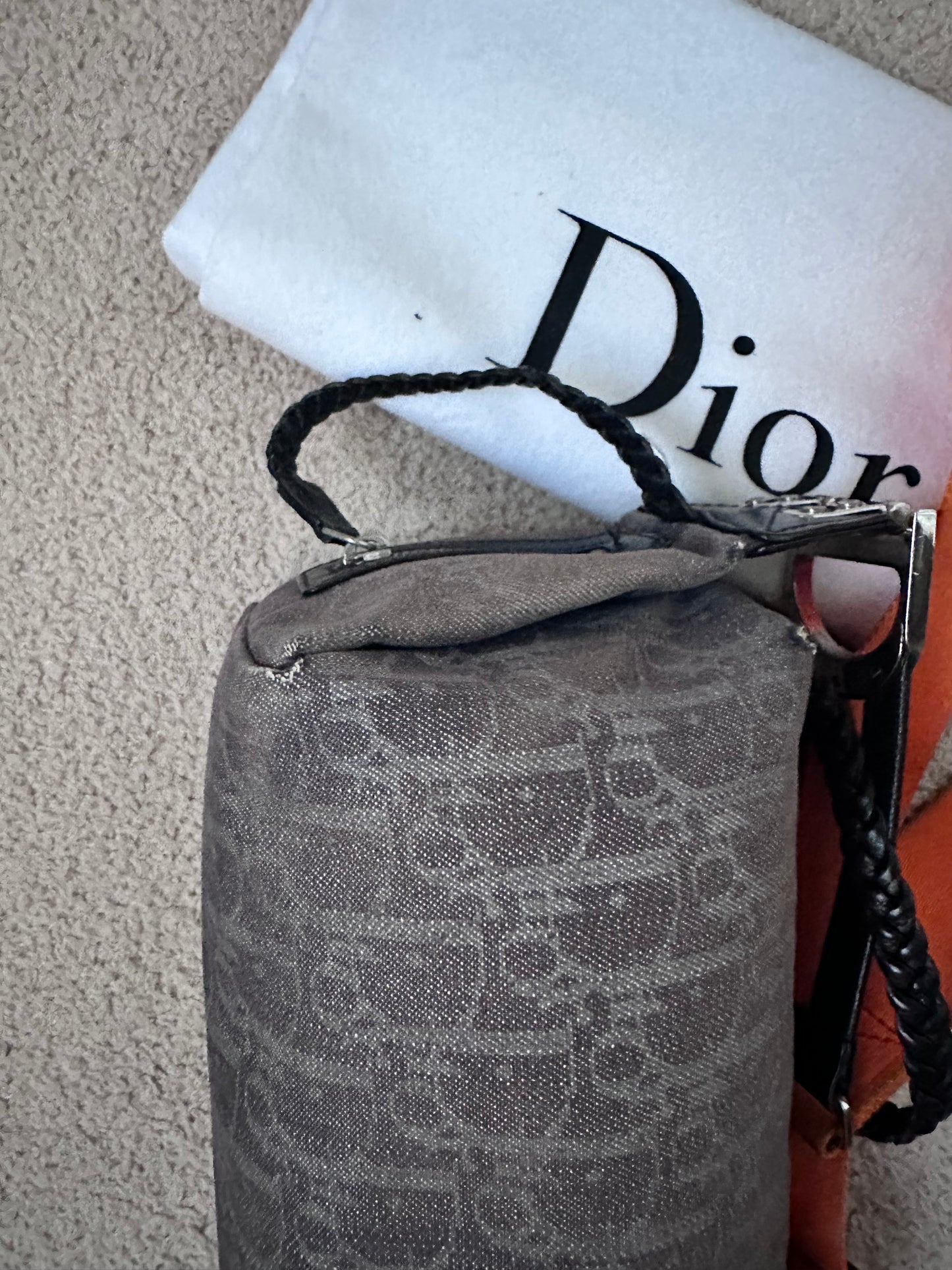Dior by John Galliano “Remove before flight” Oblique Shoulder Bag