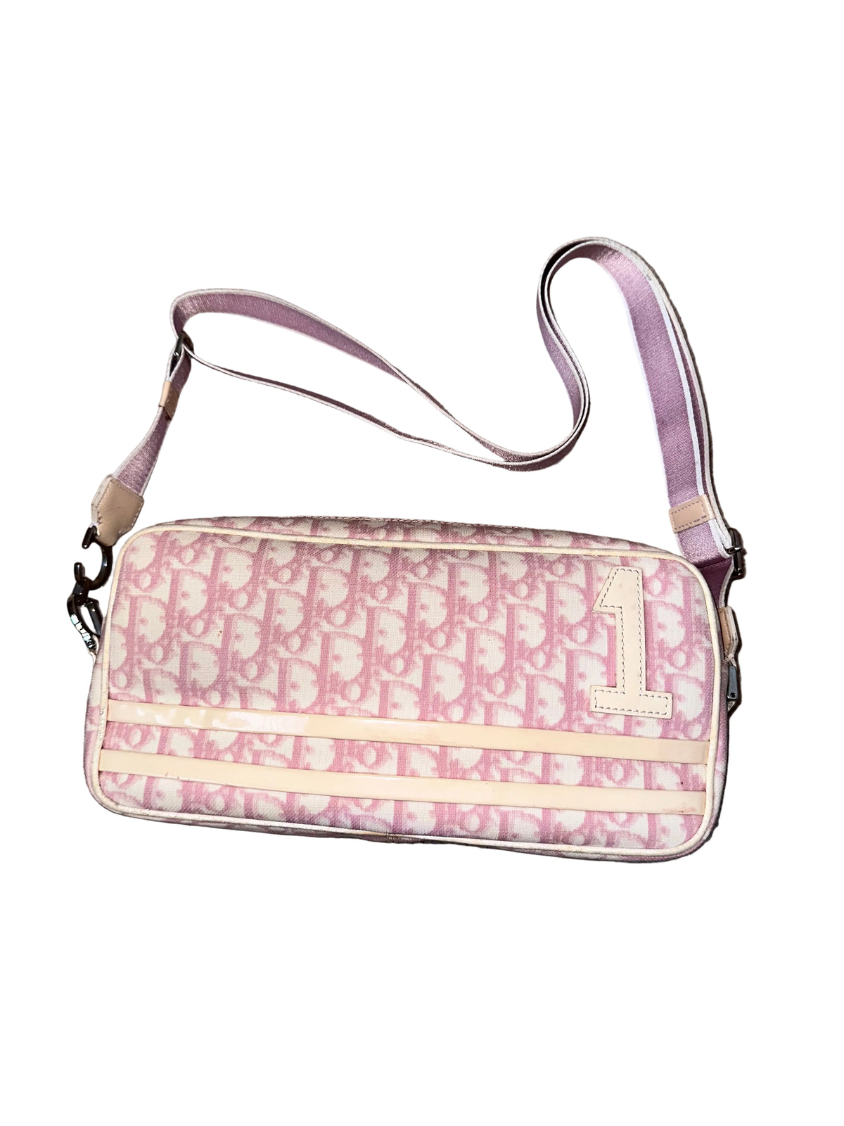 Dior 2003 Pink Trotter Oblique Diorissimo Crossbody Bag