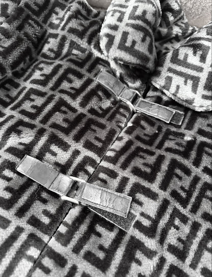 Fendi Vintage FF Monogram Plush Coat Jacket