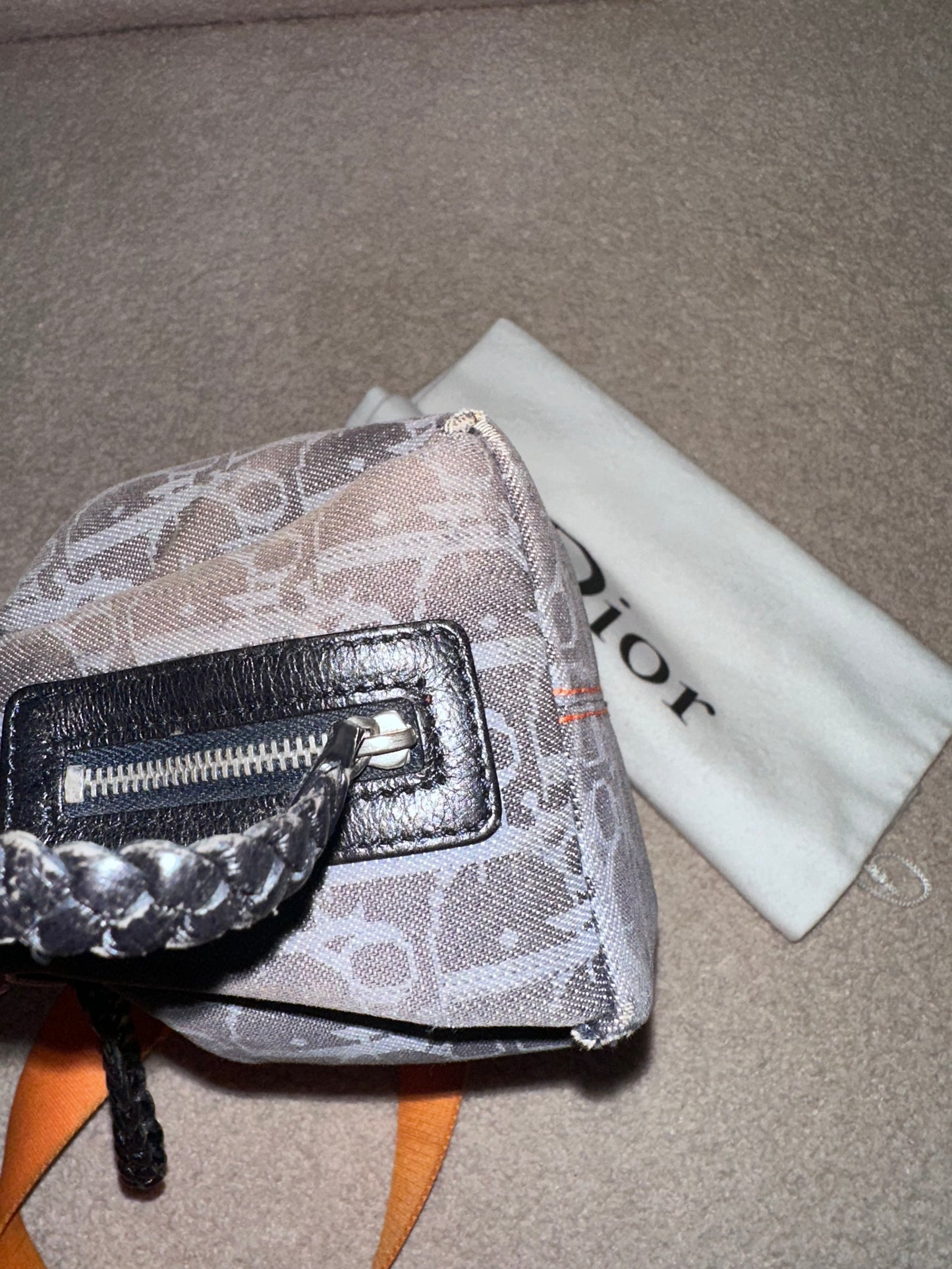 Dior by John Galliano “Remove before flight” Oblique Shoulder Bag