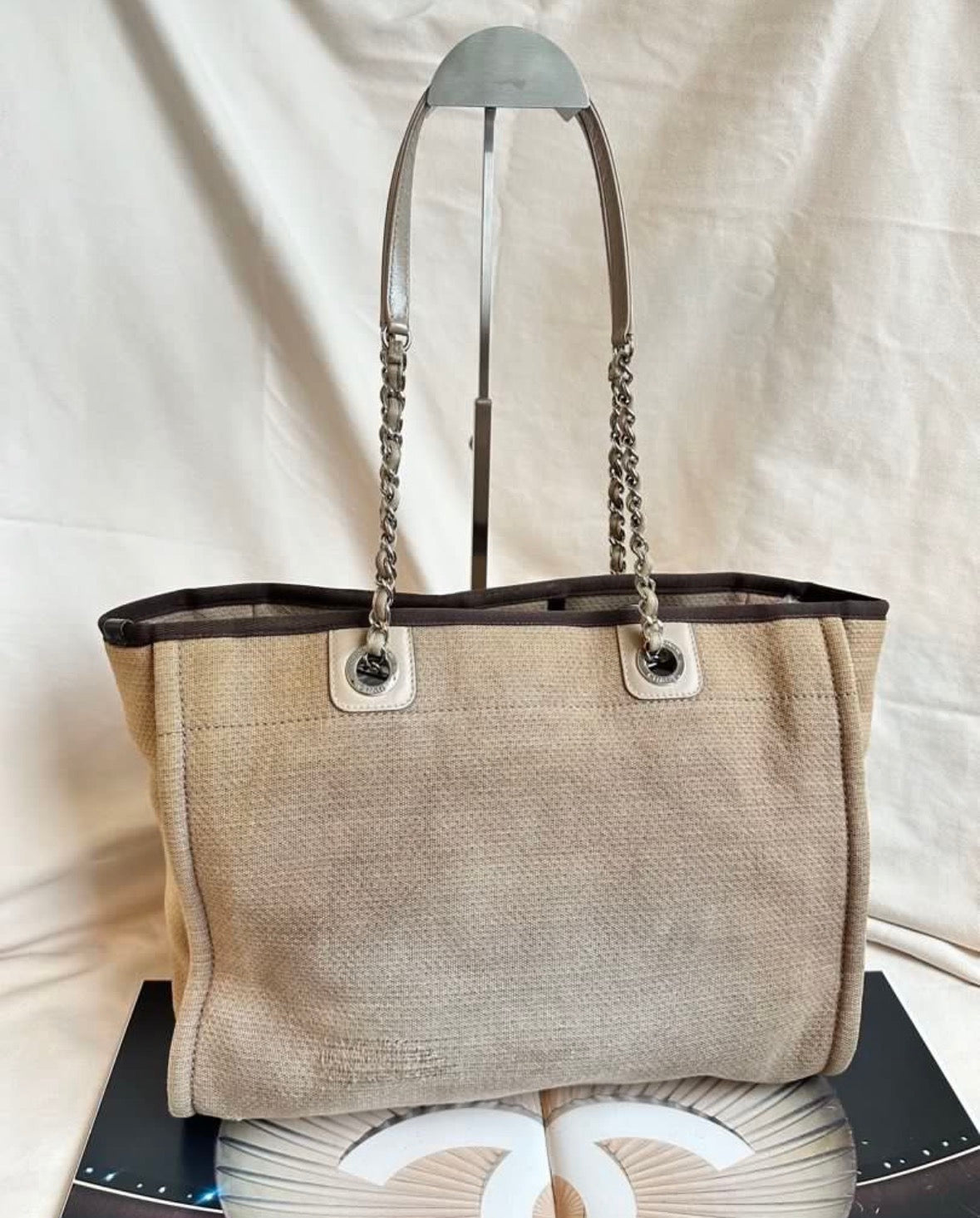 Chanel Deauville Shopping Tote Bag Beige