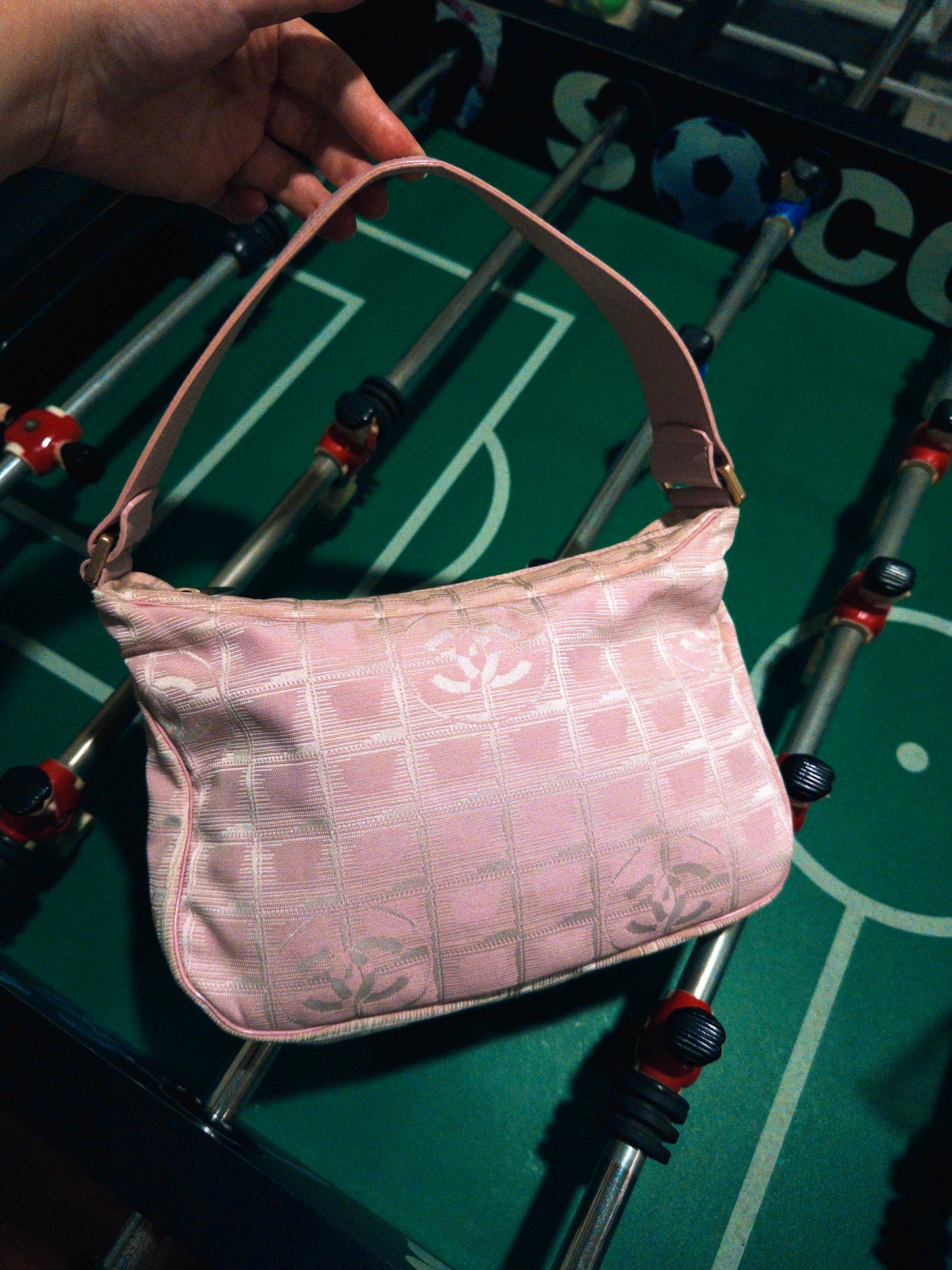 Chanel Pink Mini Travel Line Hobo Bag
