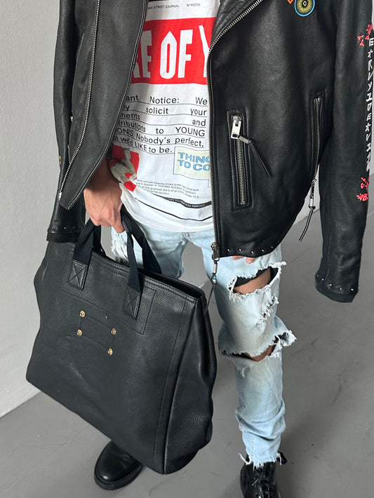 YSL Oversized Full Leather Extra Large Travel Tote YVES SAINT LAURENT