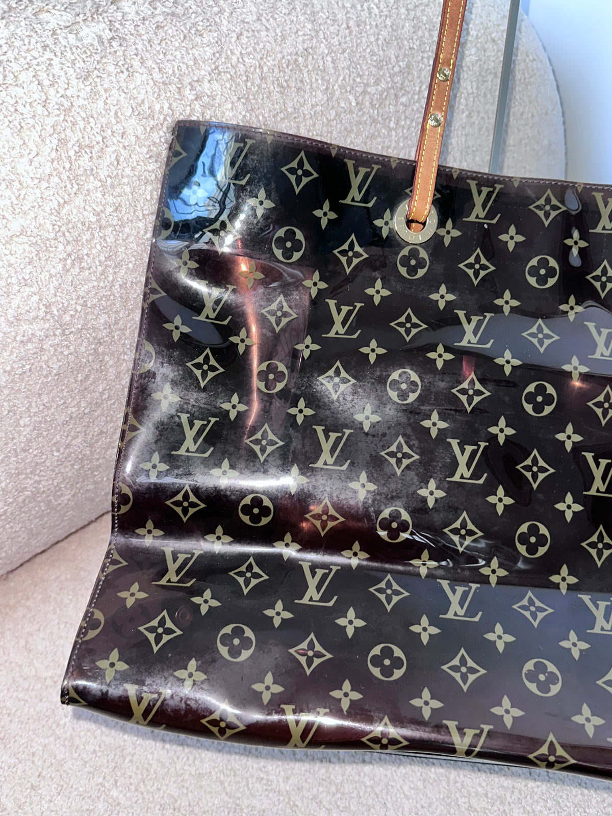 Rare Louis Vuitton PVC Monogram Large Beach Tote Bag
