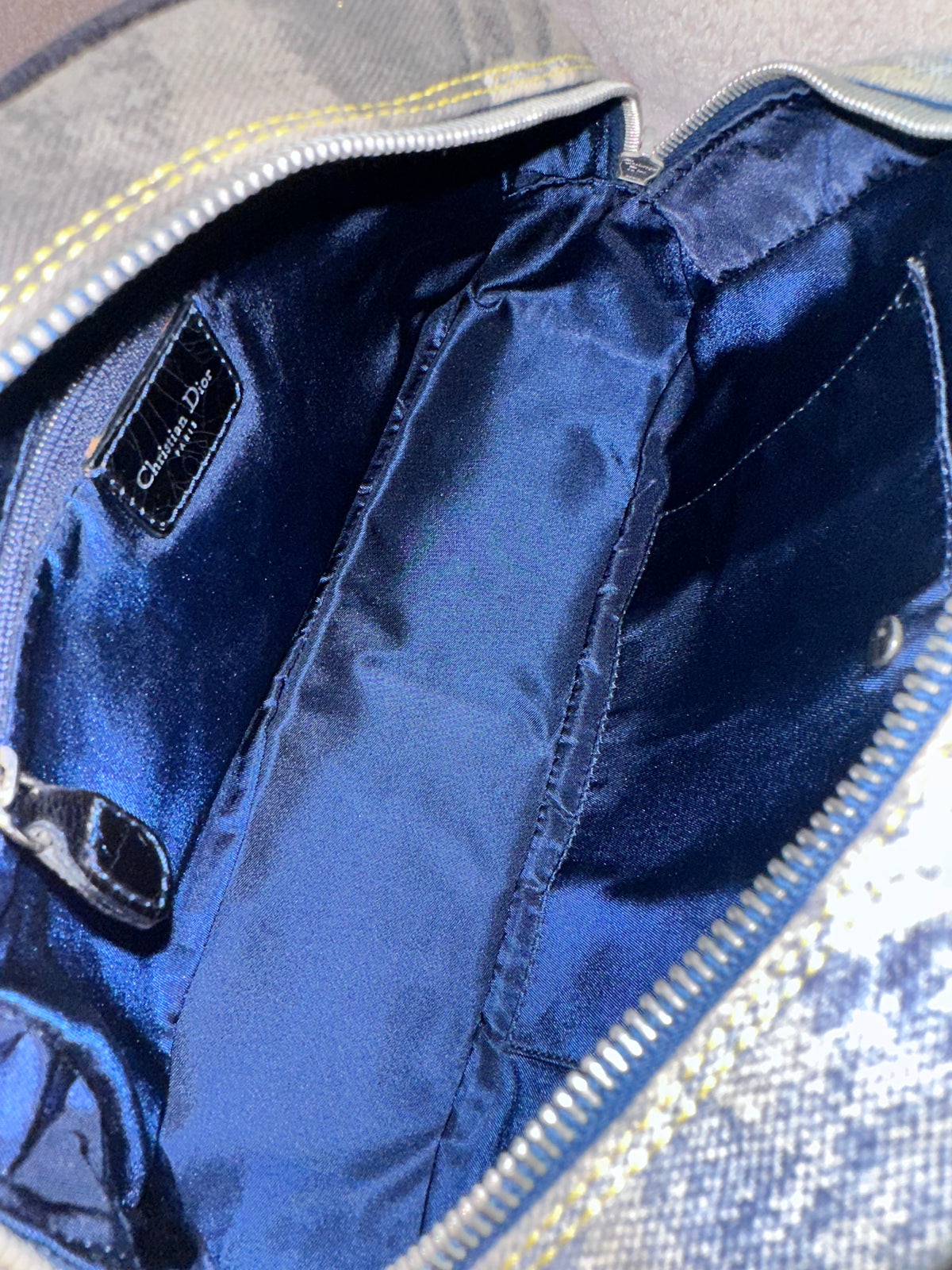Dior John Galliano “Miss Diorella” Speedway Denim Bowler Bag