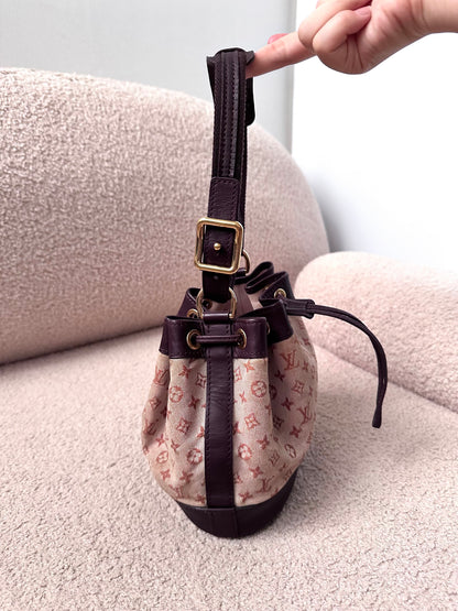 Louis Vuitton Noelie Monogram Mini Lin Canvas Bucket Bag
