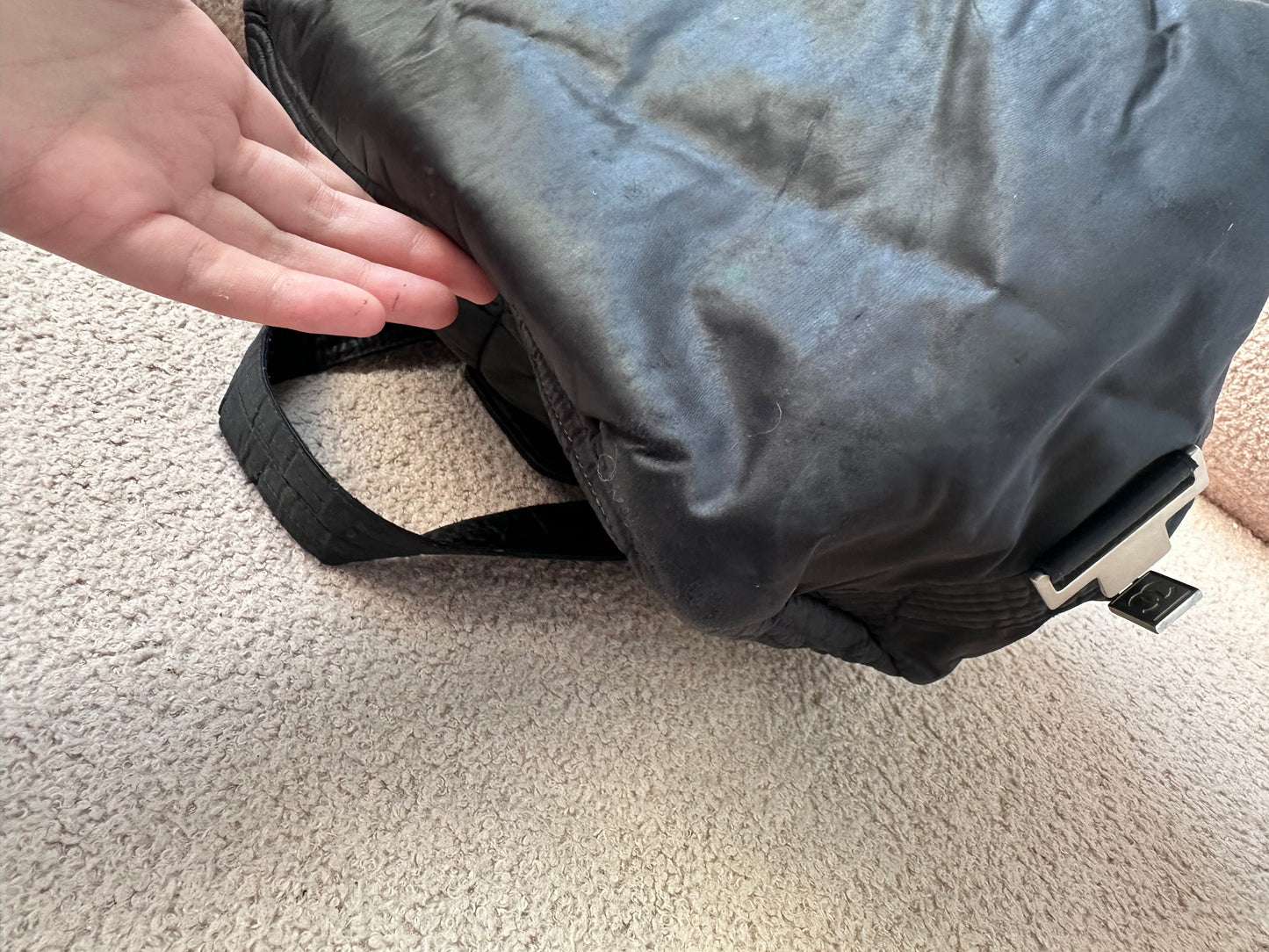 Rare Chanel 2005-2006 Black Nylon Sport Line Travel Bag