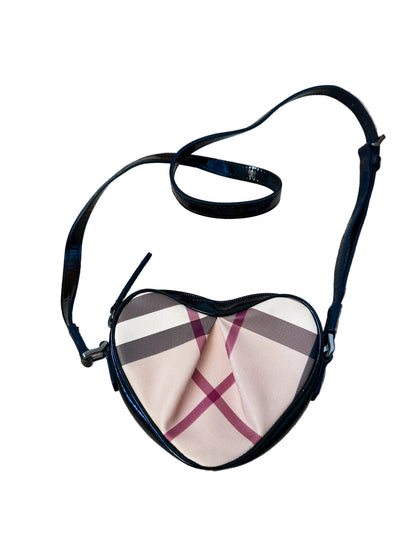 Burberry Nova Check Mini Heart Crossbody Bag