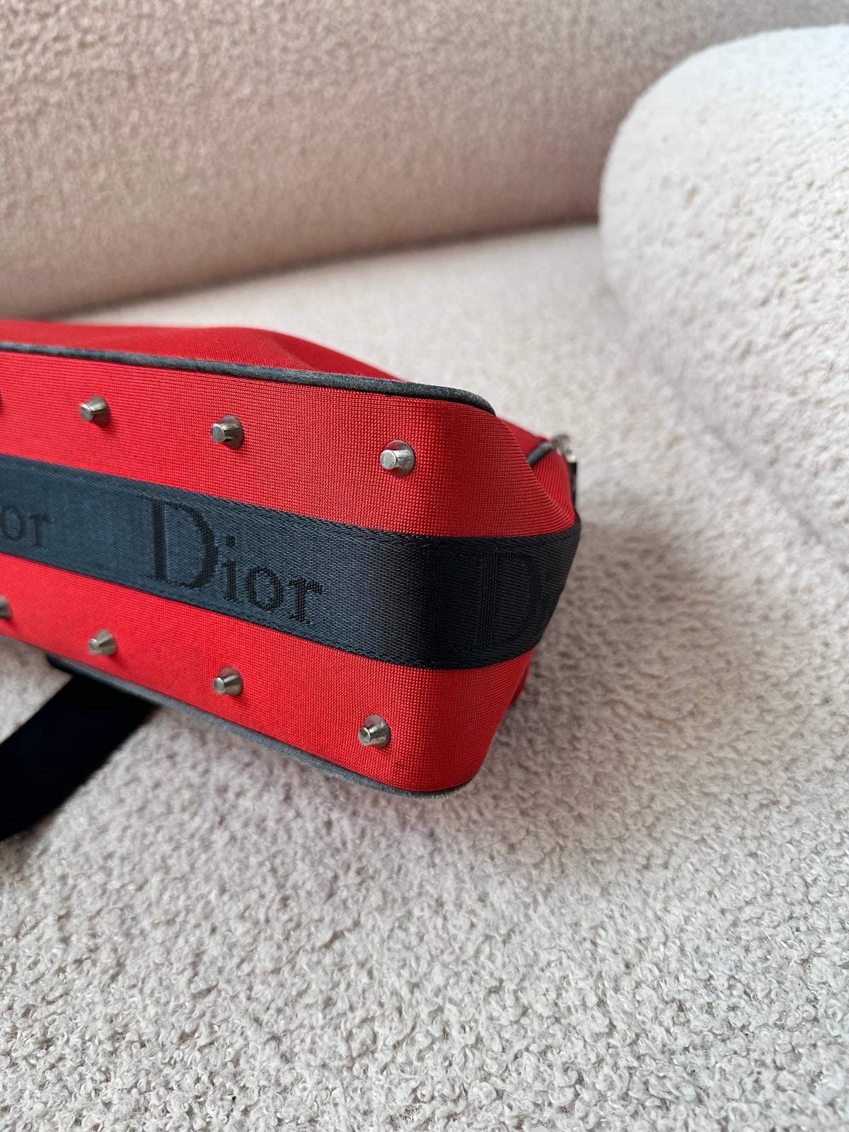 Dior John Galliano Hardcore Medium Hobo Shoulder Bag Crystal Logo