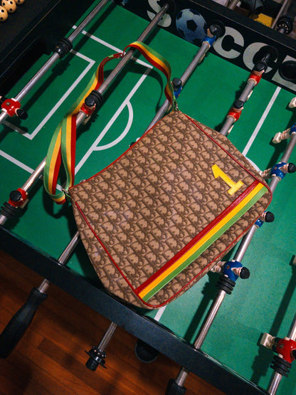 Dior Rasta 2004 John Galliano Rainbow Messenger Crossbody Bag
