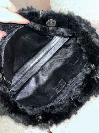 Chanel Archive 2000-2002 Rabbit Fur East West Tote