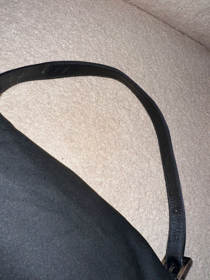 Fendi Baguette Black Nylon Leather