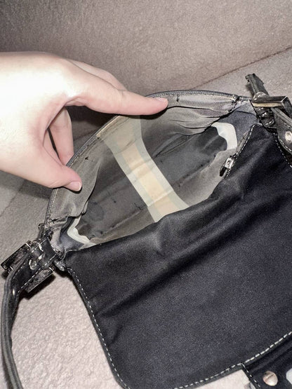 Fendi Denim Marble FF Mamma Baguette