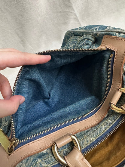 Louis Vuitton Blue Denim Neo Speedy Boston Bag