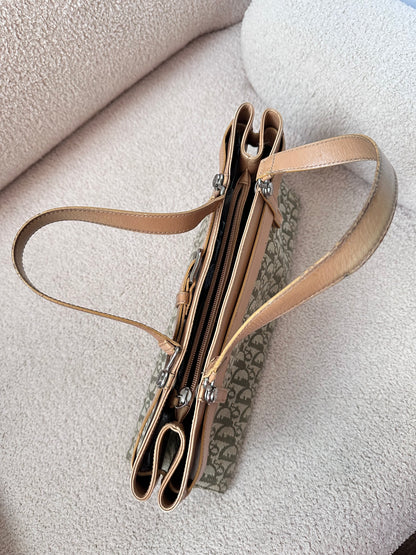 Christian Dior Green Oblique Trotter Jeans Pocket Shoulder Bag