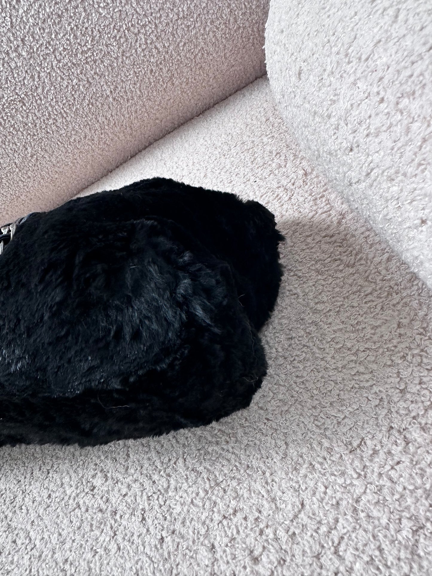 Chanel Archive 2000-2002 Rabbit Fur East West Tote