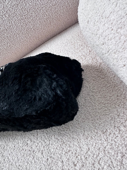 Chanel Archive 2000-2002 Rabbit Fur East West Tote
