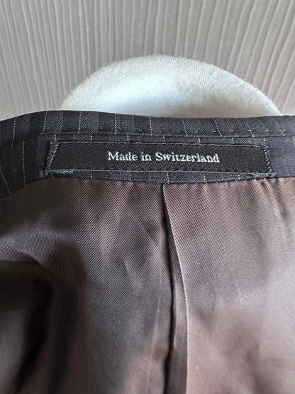 Gucci Mens Suit Blazer Black Wool Mohair Regular Fit Jacket