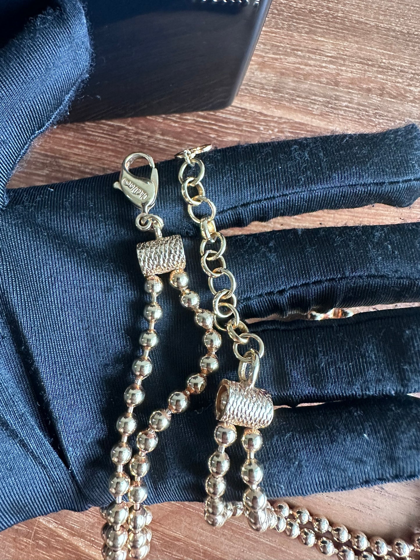 Dior Vintage Gold Tone Waterfall Statement Necklace Crystals