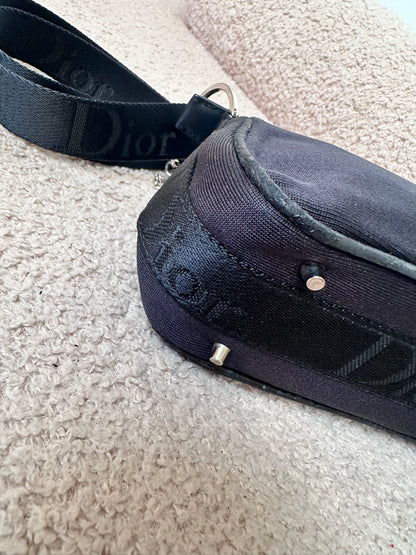 Dior John Galliano Hardcore Small Hobo Bag Crystal Logo
