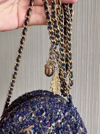 Chanel Autumn Limited Edition Round Tweed Sling Bag