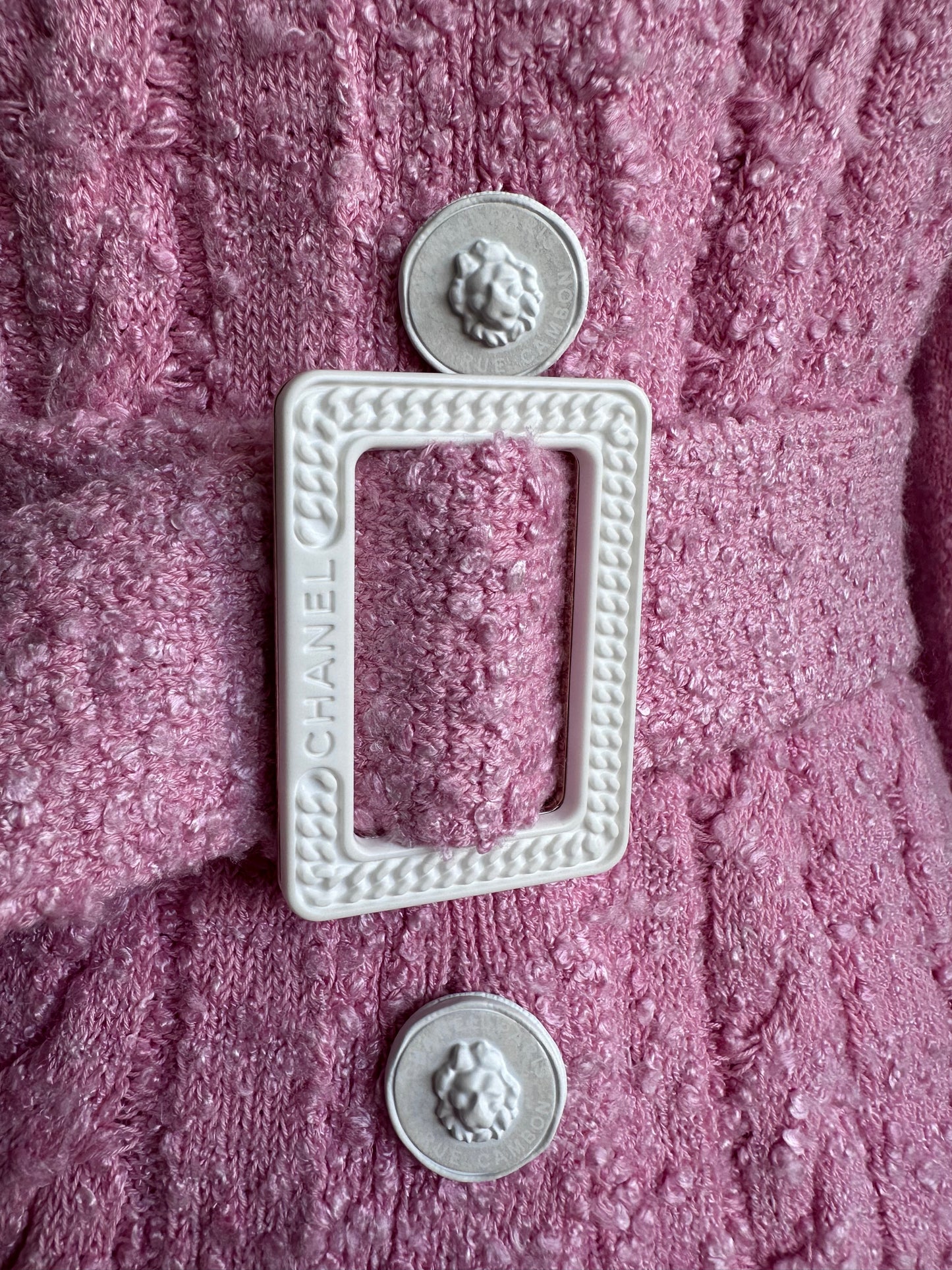 Chanel 22P Long Belted Pink Knit Cardigan