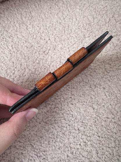 Hermes Exotic Ostrich Leather Mini Agenda Notebook Card Holder Case