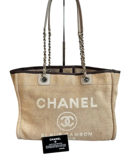 Chanel Deauville Shopping Tote Bag Beige