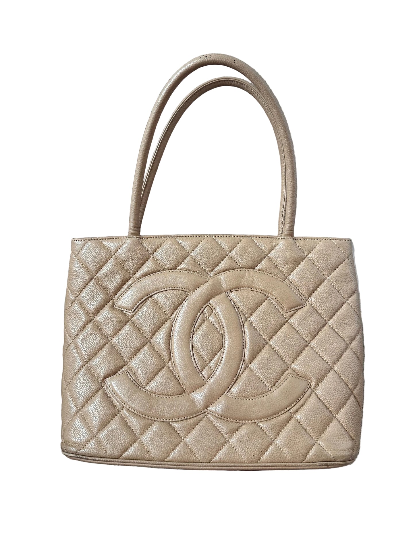Chanel Caviar Medallion Shopping Tote Bag