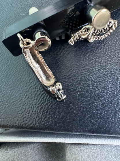 VERY RARE [Set of 2] Chanel 2000s Charms Earphone Jack (Heels, Chanel flap bag)