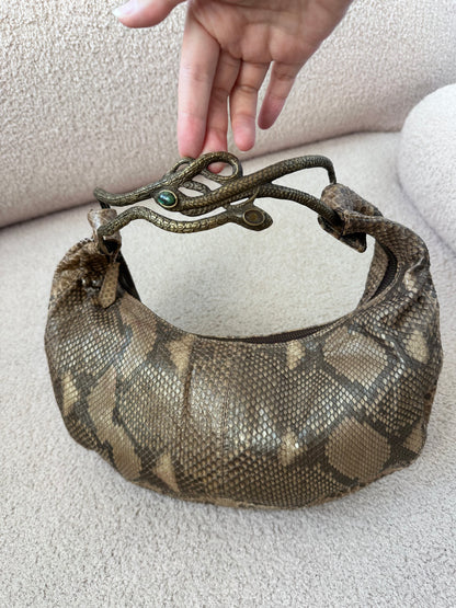 VALENTINO GARAVANI Python Serpent Hobo sculptural Serpent Handle