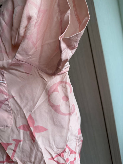 Louis Vuitton 2025 Silk Pink Ombre Pyjamas Shirt Top