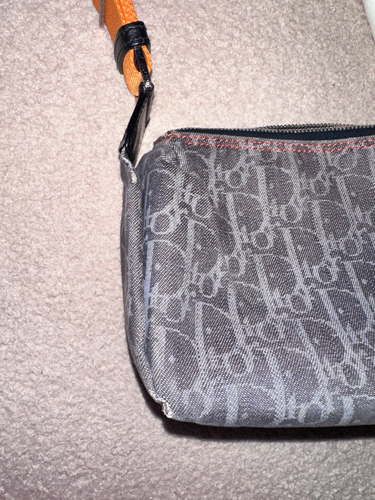 Dior by John Galliano “Remove before flight” Oblique Shoulder Bag