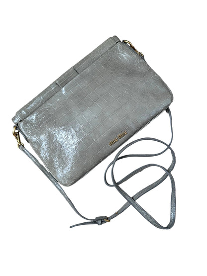 Miu Miu Crocodile Embossed Crossbody Leather Bag