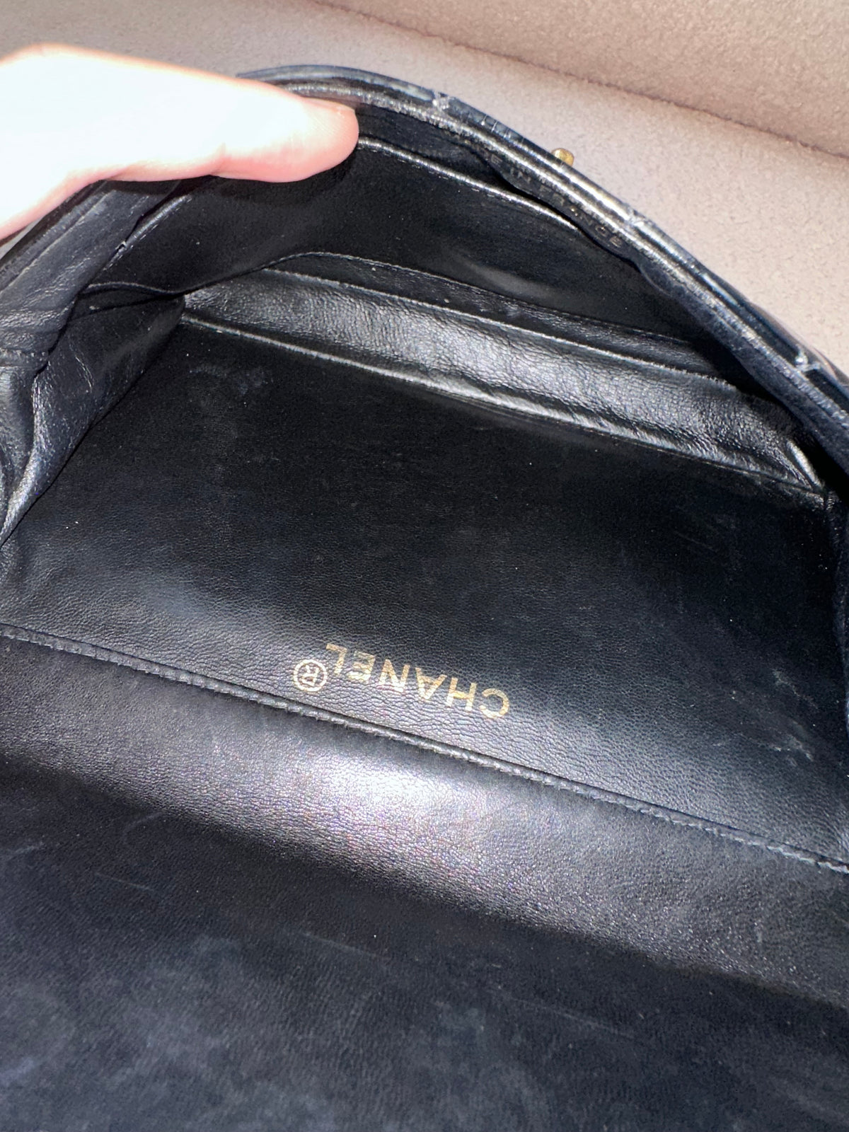 Chanel Vintage Double Face Black Quilted Classic Flap Bag