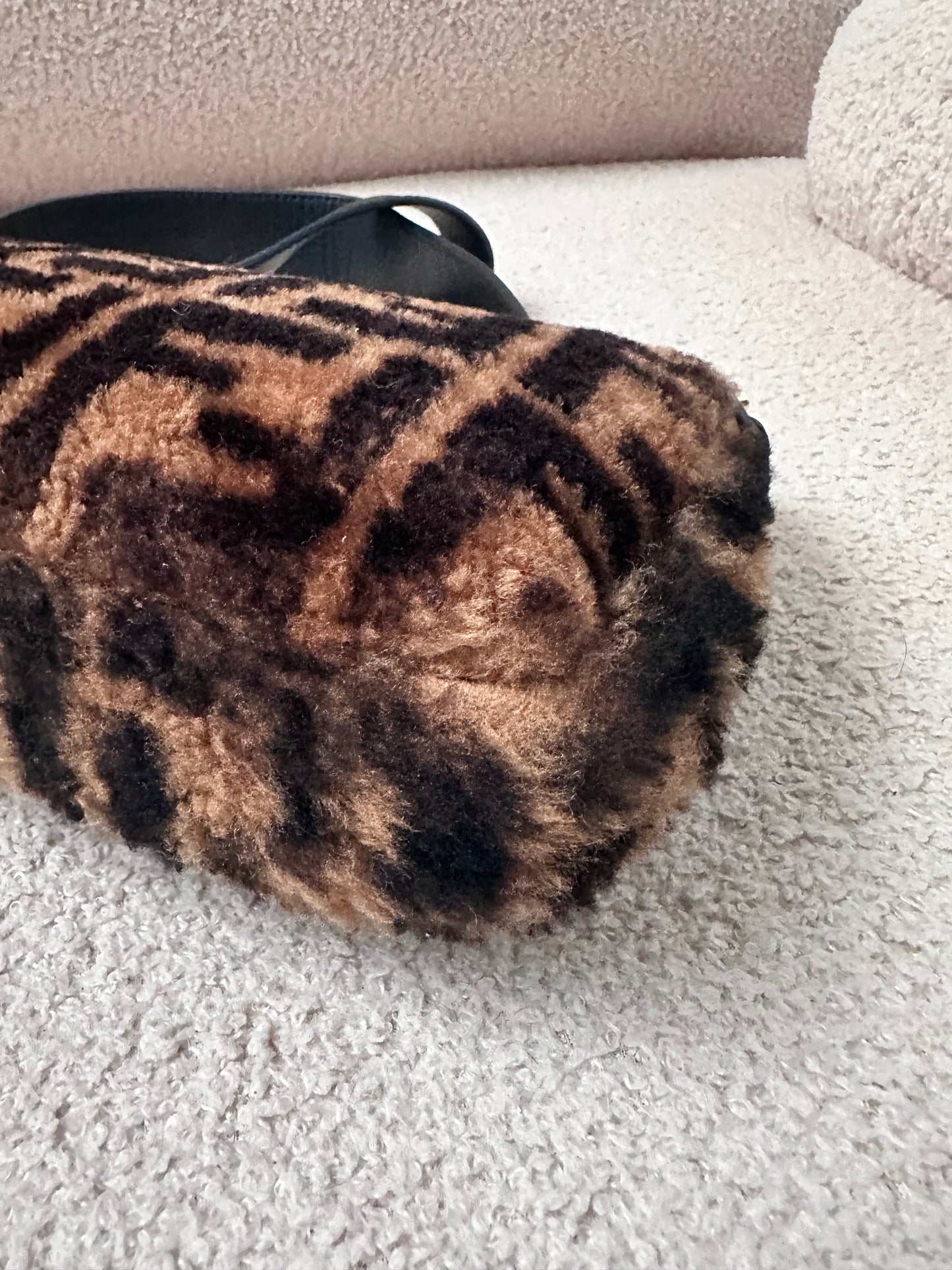 Fendi Shearling Fur Zucca Baguette