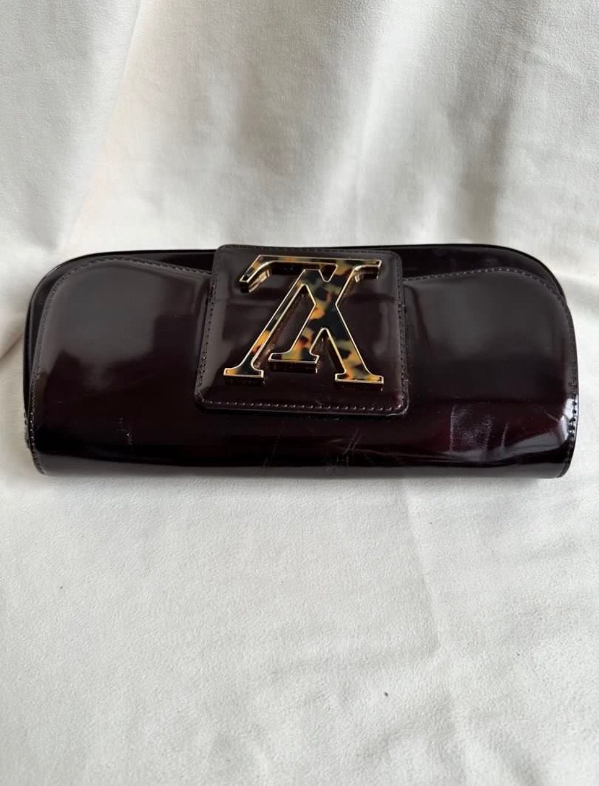 Louis Vuitton Tortoise shell Clasp Sobe Minaudiere Clutch