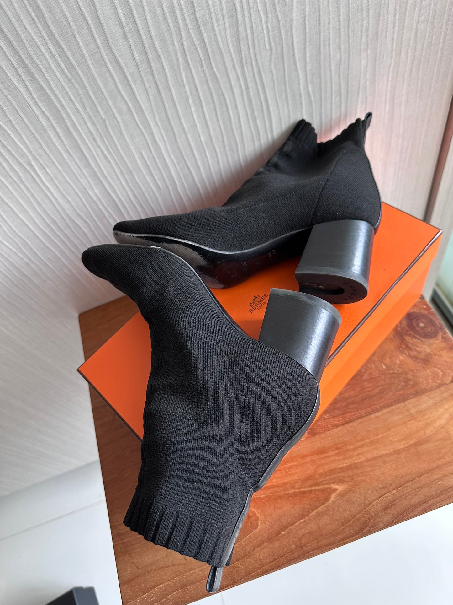 Hermes Knit Ankle Boots Volver Jenna 60