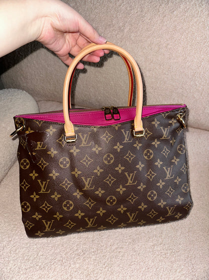 Louis Vuitton Monogram Pallas MM Tote Bag - Rose Fuchsia