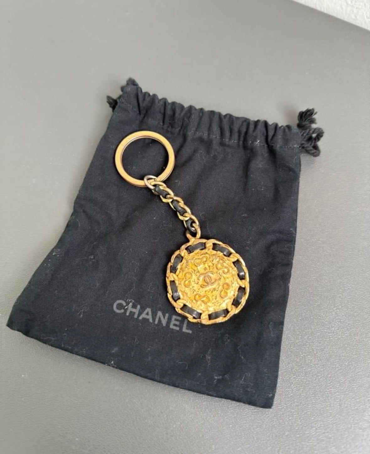Chanel Vintage Medallion Keychain / Bag Charm